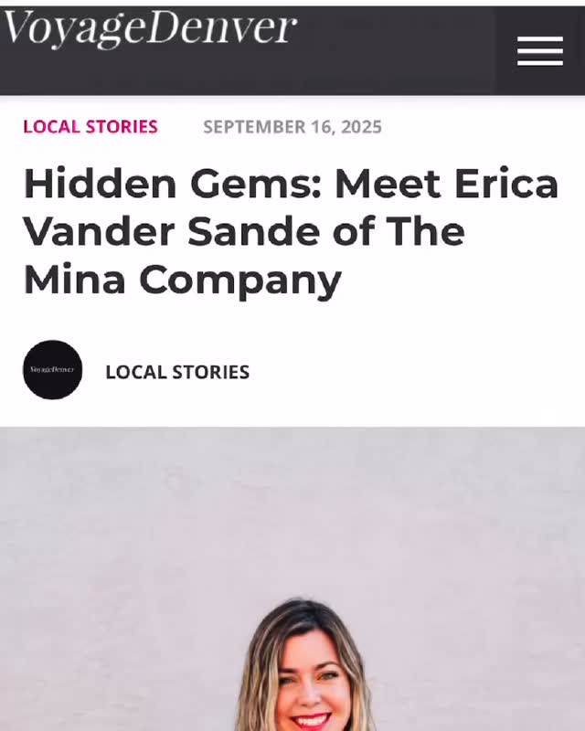Honored to be featured in @voyagedenvermag’s Hidden Gems series ✨

This interview dives into my journey—how The Mina Company was built out of both grit and a little luck, and the vision behind blending marketing strategy with intuition. It’s a piece of my heart, my story, and the work I feel called to do with small businesses.

Grateful to share where it all began and where we’re headed 💙

-Erica, founder of The Mina Company

Read the full feature here: https://voyagedenver.com/interview/hidden-gems-meet-erica-vander-sande-of-the-mina-company

#VoyageDenver #HiddenGems #FounderStory #TheMinaCompany #WomenEntrepreneur