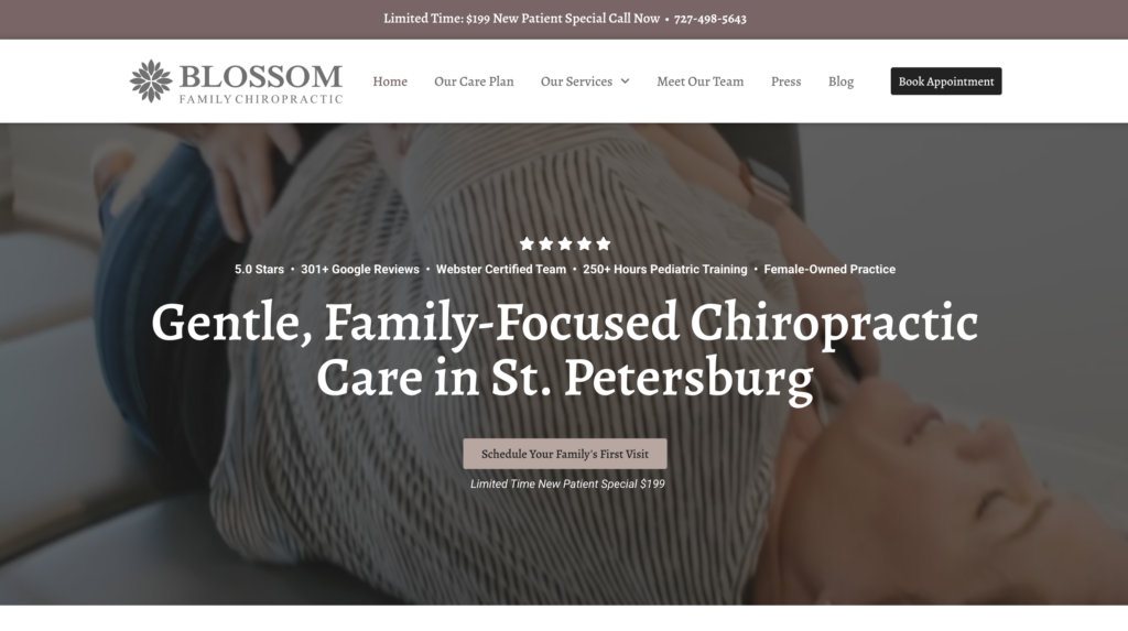 Blossom Family Chiropractic - Website Design